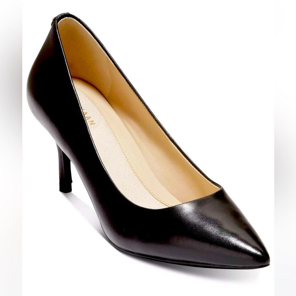 NWT Cole Haan Black Leather 65mm Go To Park Pump